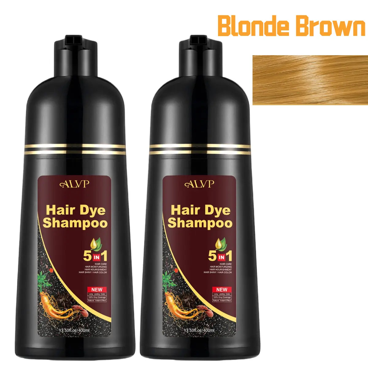 ALVP 2026 Shampoo 5 in 1 Herbal Wine Red Color Shampoo for Women & Men Covers 100% Grays Long Lasting Nourishes Scalp