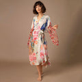 Loose Sun Protection Peacock Positioning Printing Beach Cover-Up