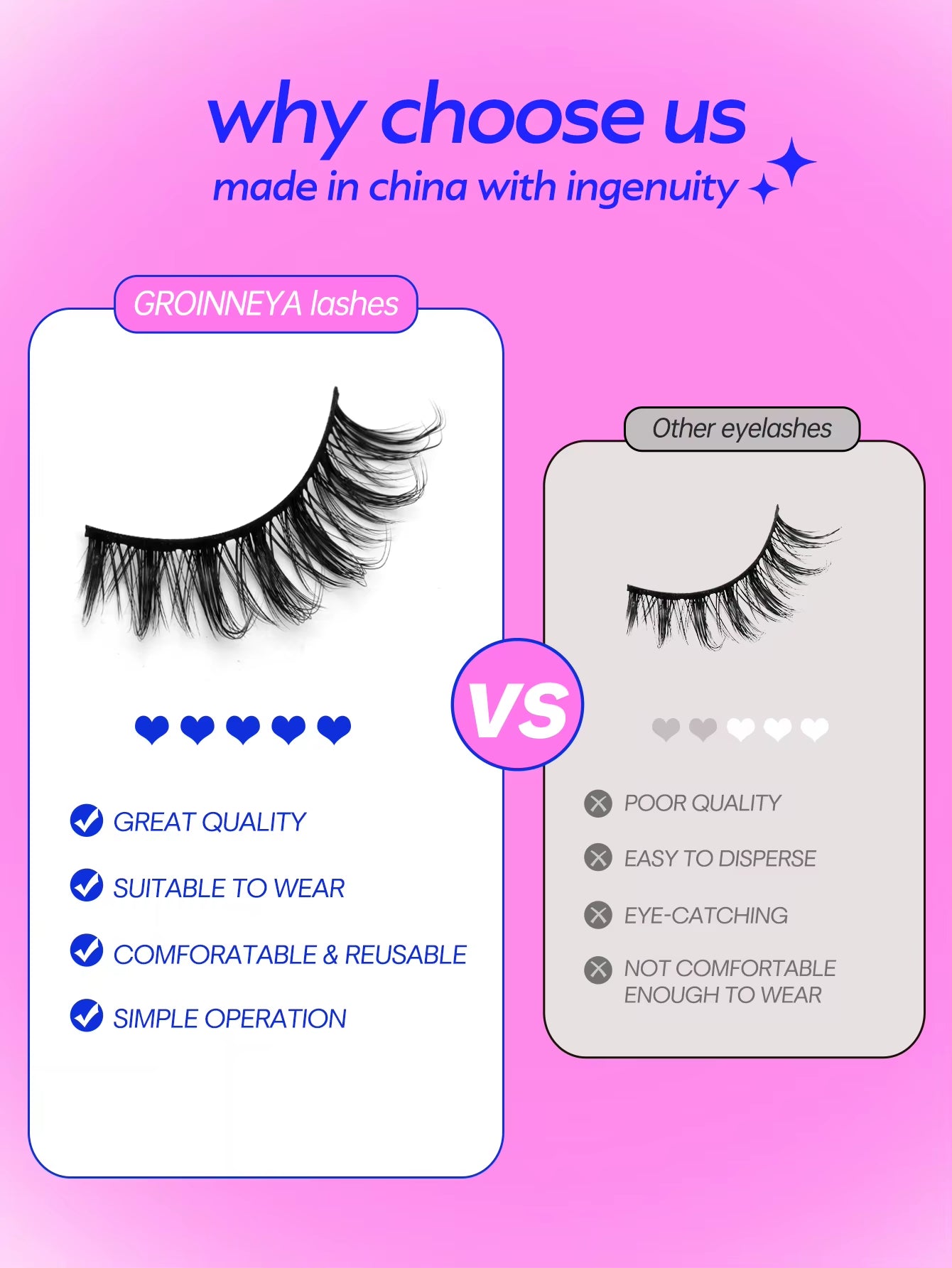 Manga Lashes Natural Look False Eyelashes Anime Lashes Cat Eye Lashes Mink Wispy Fluffy Spiky 3D Volume Eyelashes Makeup Tools