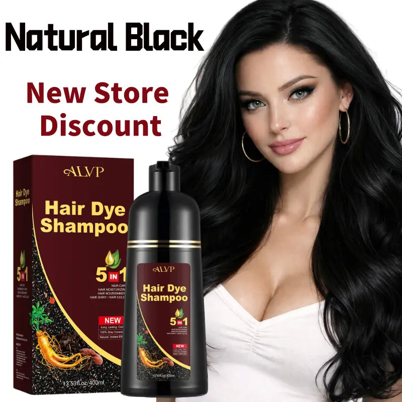ALVP 2026 Shampoo 5 in 1 Herbal Wine Red Color Shampoo for Women & Men Covers 100% Grays Long Lasting Nourishes Scalp