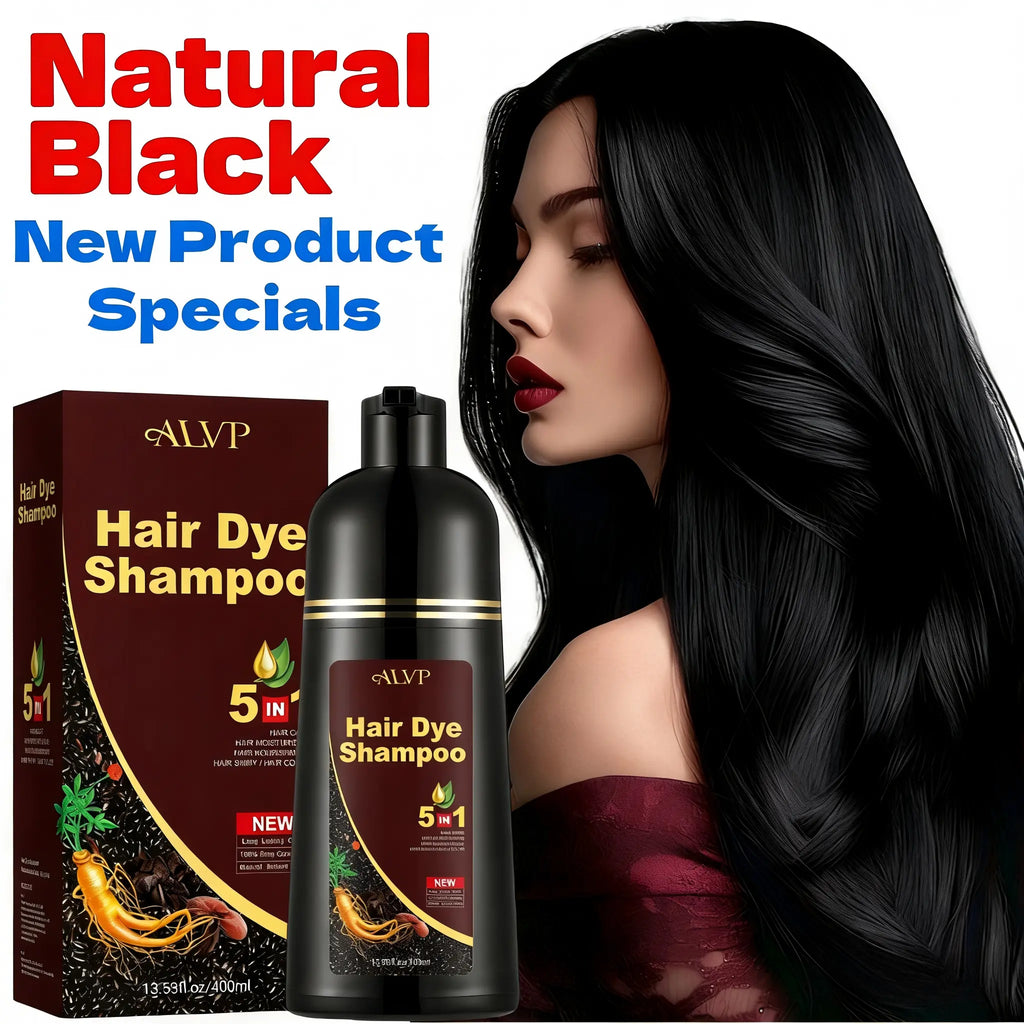 ALVP 2026 Shampoo 5 in 1 Herbal Wine Red Color Shampoo for Women & Men Covers 100% Grays Long Lasting Nourishes Scalp