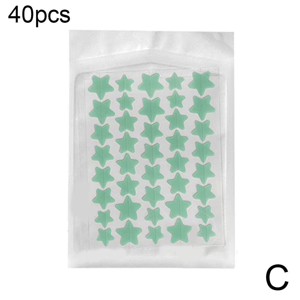 35/40Pcs Colorful Cute Star Heart Shaped Acne Treatment Sticker Invisible Acne Cover Pimple Patch Skin Care