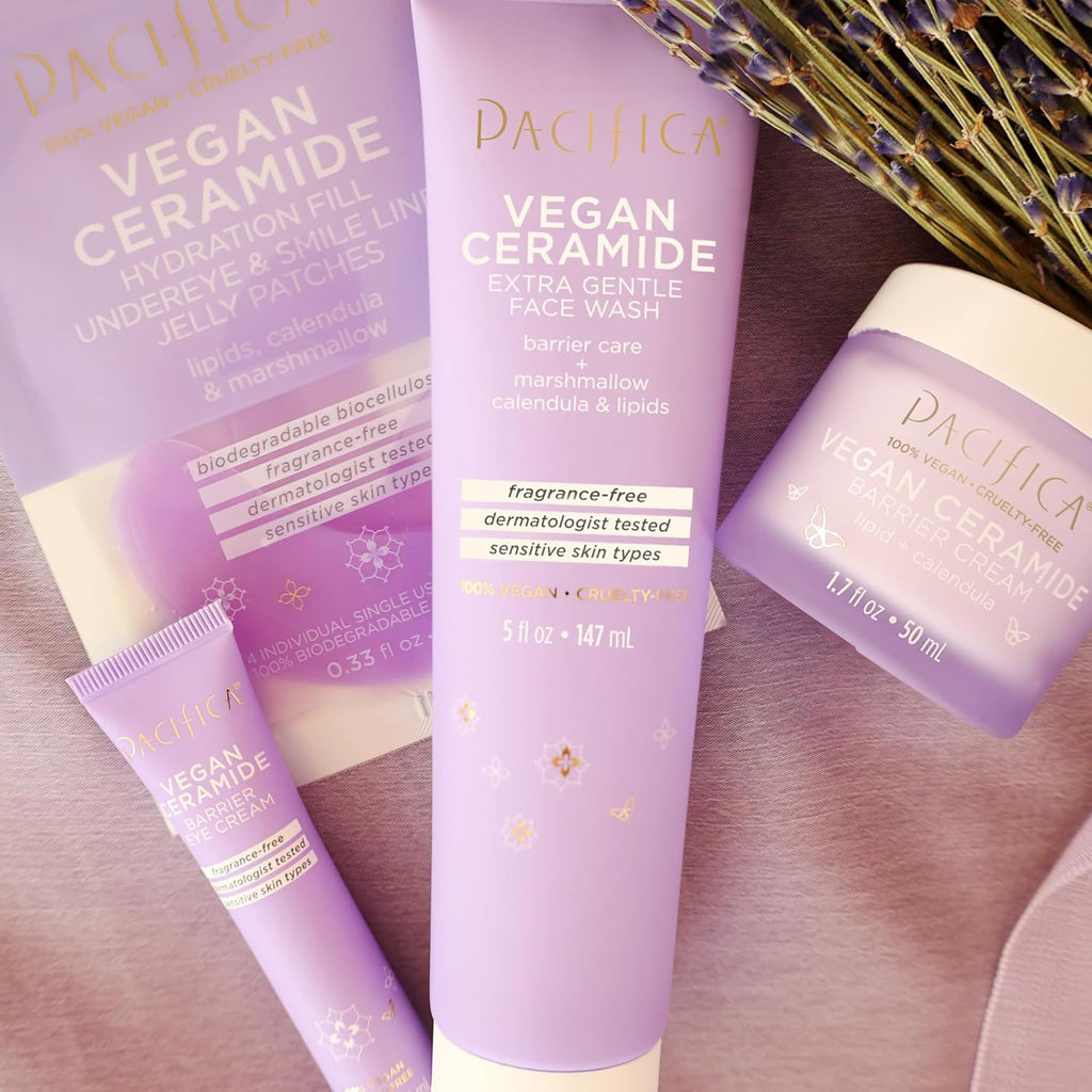 Face Wash for Sensitive Skin Facial Cleanser Vegan Ceramide Barrier Repair Extra Gentle for Daily Fragrance Free for Sensitive Skin, Clean Beauty, Vegan & Cruelty-Free Dermatologist Tested