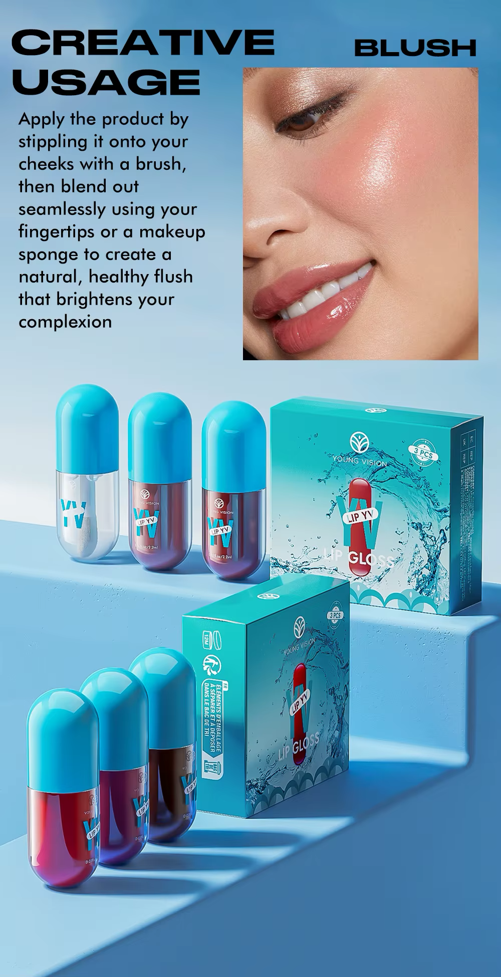 Mini Velvet Matte Lip Gloss Set, 3Pc/4Pcs Non-Fading, Non-Stick Cup, Long-Lasting Fruit Scented Lip Tint, Smooth and Lightweight