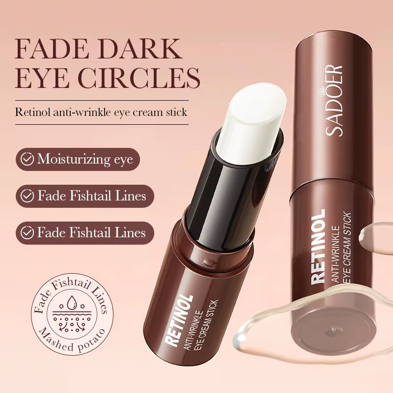 Retinol Eye Cream Stick anti Dark Circles under the Eyes Moisturizing Firming Eyes Cream Eye Skin Care Products