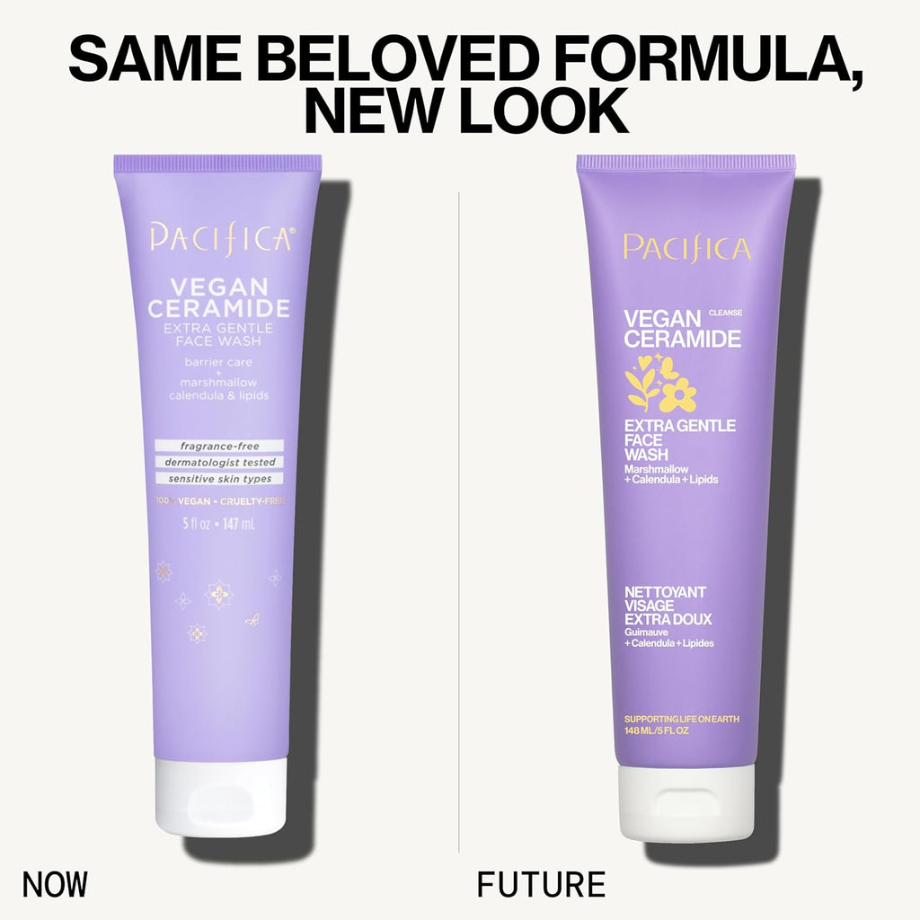 Face Wash for Sensitive Skin Facial Cleanser Vegan Ceramide Barrier Repair Extra Gentle for Daily Fragrance Free for Sensitive Skin, Clean Beauty, Vegan & Cruelty-Free Dermatologist Tested