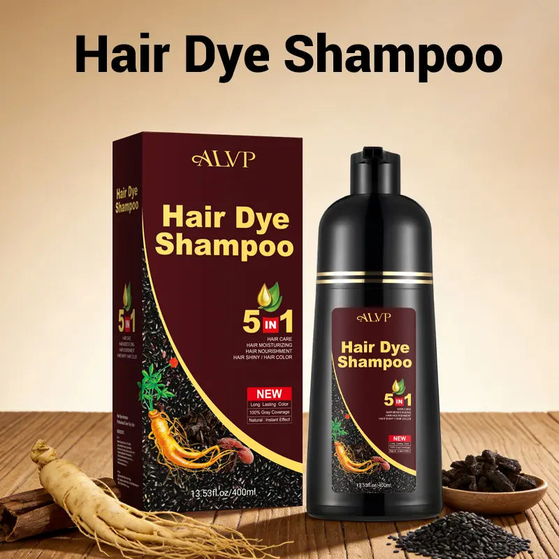 ALVP 2026 Shampoo 5 in 1 Herbal Wine Red Color Shampoo for Women & Men Covers 100% Grays Long Lasting Nourishes Scalp