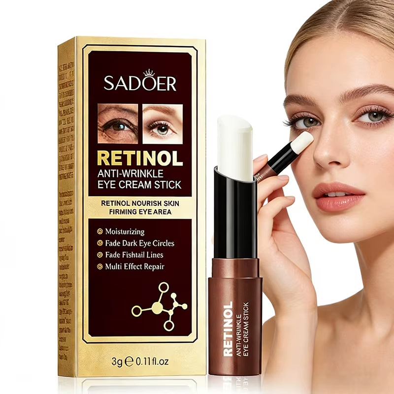 Retinol Eye Cream Stick anti Dark Circles under the Eyes Moisturizing Firming Eyes Cream Eye Skin Care Products