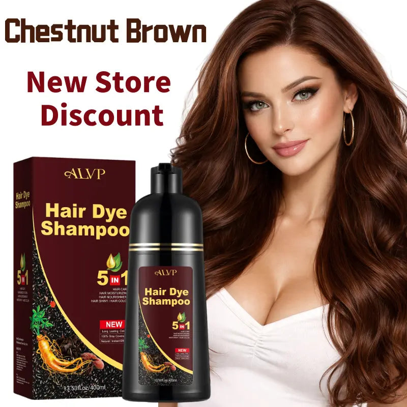ALVP 2026 Shampoo 5 in 1 Herbal Wine Red Color Shampoo for Women & Men Covers 100% Grays Long Lasting Nourishes Scalp