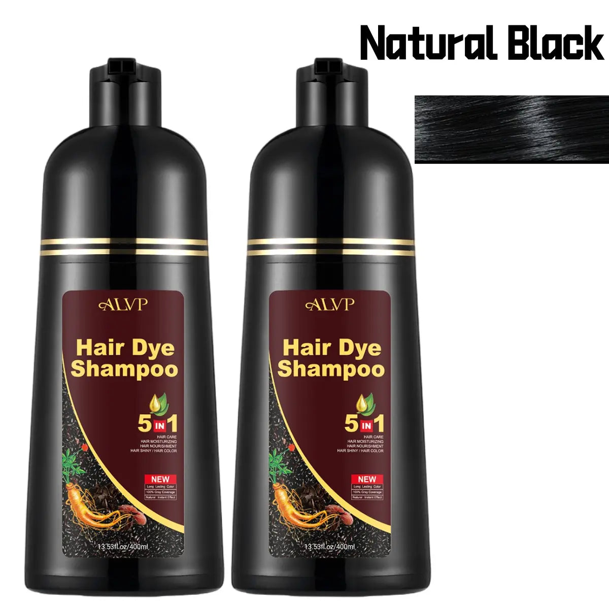 ALVP 2026 Shampoo 5 in 1 Herbal Wine Red Color Shampoo for Women & Men Covers 100% Grays Long Lasting Nourishes Scalp